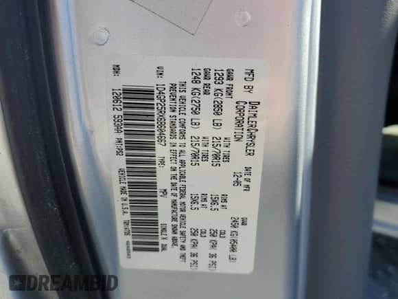 2006 Dodge Caravan SE with VIN 1D4GP25RX6B604667, listed as a Copart auction lot 82236675 with 201,286 mi miles and Clean title. Bid and sale history available at DreamBid. Image 13.