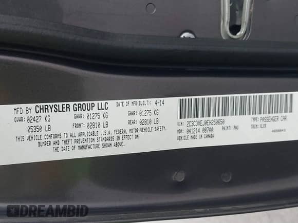 2014 Dodge Charger SRT-8 с VIN 2C3CDXEJ0EH250650, выставлен на аукционе IAAI как лот 41486045 с пробегом 122 018 миль миль и . История ставок и продаж доступна на DreamBid. Изображение 9.