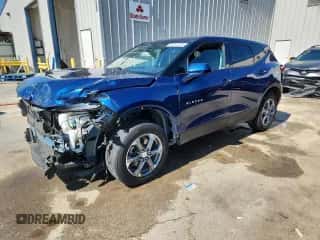 2023 Chevrolet Blazer LT z VIN 3GNKBCR40PS143731, wystawiony jako Copart lot #84727265 z przebiegiem 77 305 mil mil oraz Szkoda całkowita • Salvage title. Historia ofert i sprzedaży dostępna na DreamBid. Obrazek 1.