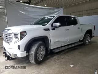 2022 GMC Sierra 1500 Denali with VIN 3GTUUGED4NG691546, listed as a Copart auction lot 53263685 with 46,984 mi miles and Salvage title. Bid and sale history available at DreamBid. Image 1.