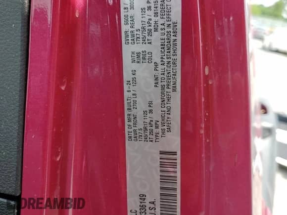 2024 Jeep Wrangler Willys with VIN 1C4PJXDG5RW336149, listed as a Copart auction lot 61480395 with Not provided miles and Salvage title. Bid and sale history available at DreamBid. Image 14.