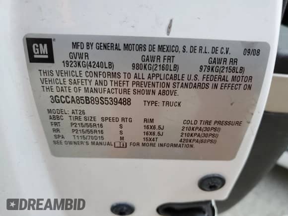 2009 Chevrolet HHR LS with VIN 3GCCA85B89S539488, listed as a Copart auction lot 83777604 with 136,672 mi miles and Non repairable. Bid and sale history available at DreamBid. Image 12.