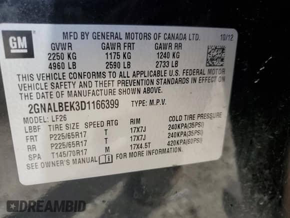 2013 Chevrolet Equinox LS с VIN 2GNALBEK3D1166399, выставлен на аукционе Copart как лот 81889255 с пробегом 200 904 миль миль и Чистый • Clean title. История ставок и продаж доступна на DreamBid. Изображение 13.
