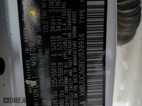 2014 Hyundai Tucson Limited with VIN KM8JUCAG8EU939916, listed as a Copart auction lot 82686485 with 129,986 mi miles and Clean title. Bid and sale history available at DreamBid. Image 13.