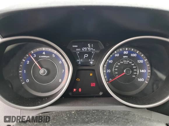 2013 Hyundai Elantra GLS with VIN KMHDH4AE6DU796002, listed as a Copart auction lot 89434355 with 129,754 mi miles and Salvage title. Bid and sale history available at DreamBid. Image 9.