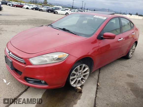 2013 Dodge Dart Limited with VIN 1C3CDFCAXDD107410, listed as a Copart auction lot 81161725 with Not provided miles and Clean title. Bid and sale history available at DreamBid. Image 1.