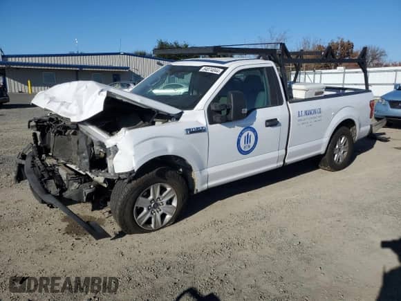 2019 Ford F-150 XL with VIN 1FTNF1C43KKE41153, listed as a Copart auction lot 84074044 with 179,684 mi miles and Salvage title. Bid and sale history available at DreamBid. Image 1.