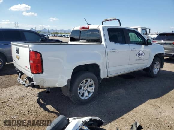 2019 Chevrolet Colorado 2WD LT with VIN 1GCGSCEN7K1266076, listed as a Copart auction lot 81499875 with 55,589 mi miles and Salvage title. Bid and sale history available at DreamBid. Image 3.