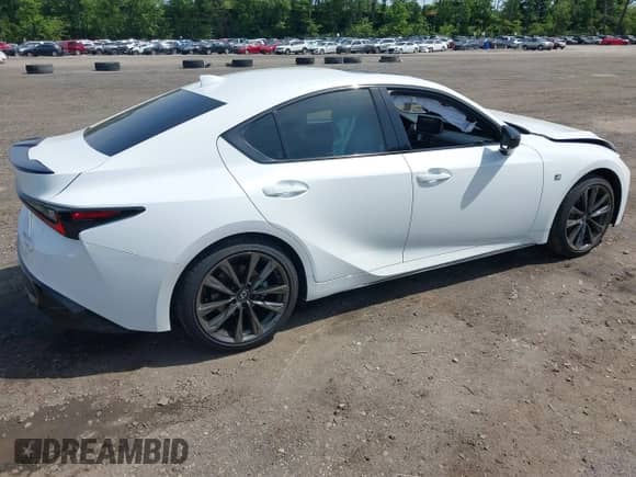 2025 Lexus IS 350 F Sport with VIN JTHGZ1E20S5038644, listed as a IAAI auction lot 42330262 with 1,493 mi miles and . Bid and sale history available at DreamBid. Image 4.