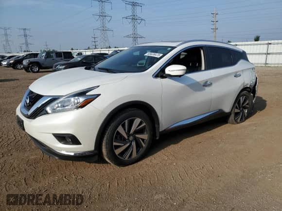 2015 Nissan Murano Platinum с VIN 5N1AZ2MH5FN272430, выставлен на аукционе Copart как лот 65638475 с пробегом 87 811 миль миль и Списание • Salvage title. История ставок и продаж доступна на DreamBid. Изображение 1.