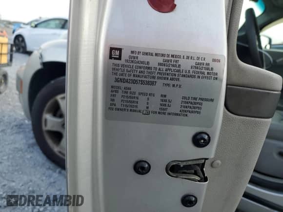 2007 Chevrolet HHR LT с VIN 3GNDA23D57S538387, выставлен на аукционе Copart как лот 85662615 с пробегом 235 436 миль миль и Списание • Salvage title. История ставок и продаж доступна на DreamBid. Изображение 13.
