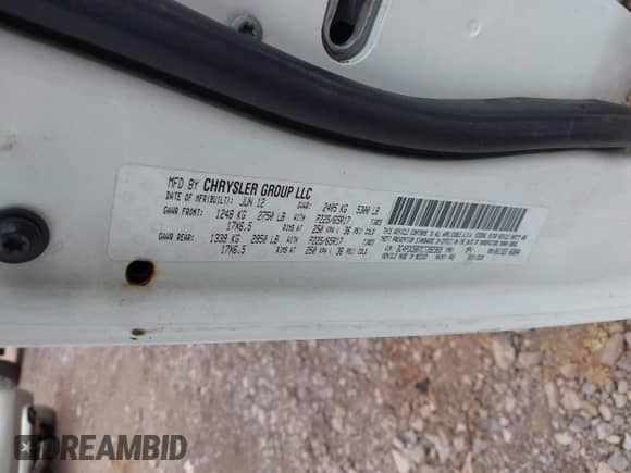 2012 Dodge Journey SXT с VIN 3C4PDCBB7CT392369, выставлен на аукционе IAAI как лот 43285381 с пробегом 172 933 миль миль и . История ставок и продаж доступна на DreamBid. Изображение 9.