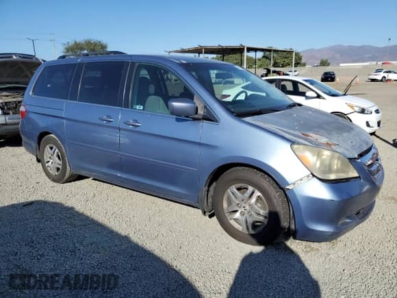 2005 Honda Odyssey EX z VIN 5FNRL38445B079706, wystawiony jako Copart lot #85196605 z przebiegiem 243 000 mil mil oraz Szkoda całkowita • Salvage title. Historia ofert i sprzedaży dostępna na DreamBid. Obrazek 4.