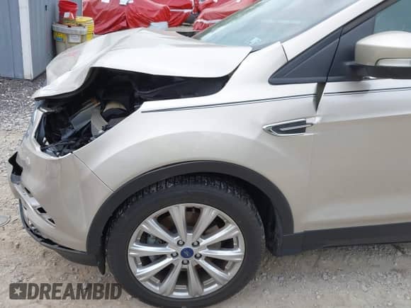 2017 Ford Escape Titanium with VIN 1FMCU9JD0HUC89677, listed as a IAAI auction lot 43418612 with 30,638 mi miles and . Bid and sale history available at DreamBid. Image 21.