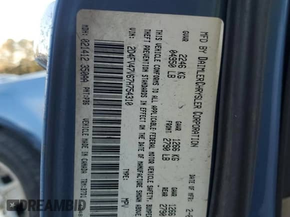 2007 Dodge Magnum с VIN 2D4FV47V67H754310, выставлен на аукционе Copart как лот 88912245 с пробегом 368 850 миль миль и Списание • Salvage title. История ставок и продаж доступна на DreamBid. Изображение 12.