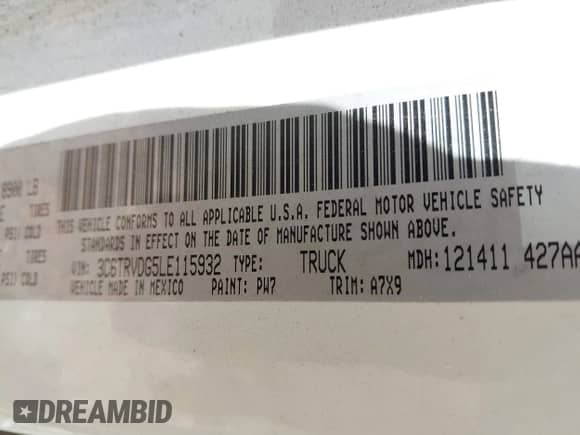 2020 Ram ProMaster Cargo с VIN 3C6TRVDG5LE115932, выставлен на аукционе IAAI как лот 42060526 с пробегом 145 147 миль миль и . История ставок и продаж доступна на DreamBid. Изображение 9.