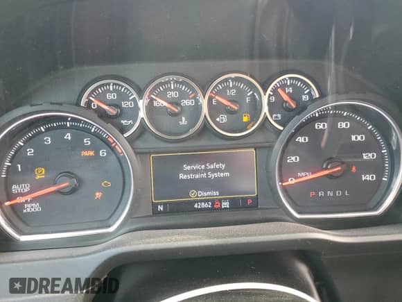 2019 Chevrolet Silverado 1500 LTZ with VIN 1GCRYGED1KZ338994, listed as a Copart auction lot 55901185 with 42,862 mi miles and Salvage title. Bid and sale history available at DreamBid. Image 9.