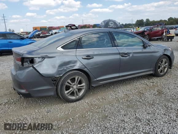 2018 Hyundai Sonata SEL with VIN 5NPE34AFXJH707148, listed as a Copart auction lot 81205245 with 84,009 mi miles and Salvage title. Bid and sale history available at DreamBid. Image 3.