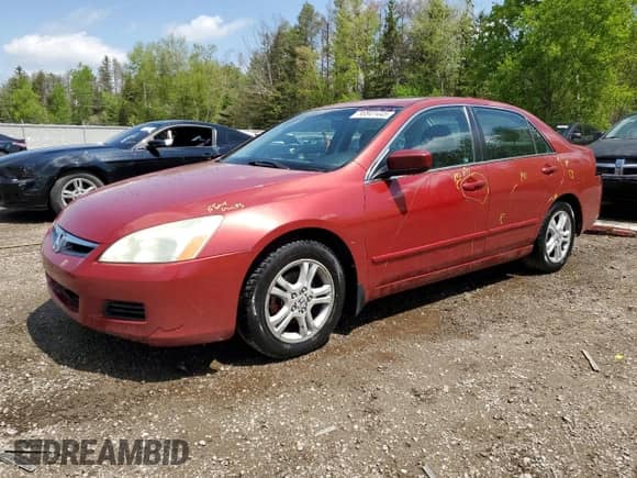 2007 Honda Accord EX with VIN 1HGCM56767A800651, listed as a Copart auction lot 56841445 with 290,900 mi miles and Clean title. Bid and sale history available at DreamBid. Image 1.