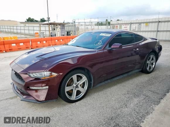 2018 Ford Mustang EcoBoost with VIN 1FA6P8TH7J5185597, listed as a Copart auction lot 67118245 with 69,710 mi miles and Salvage title. Bid and sale history available at DreamBid. Image 1.
