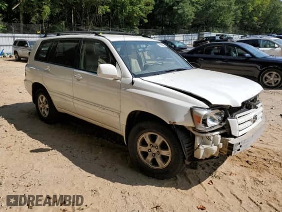 2004 Toyota Highlander with VIN JTEGP21A140015105, listed as a Copart auction lot 71859455 with 270,544 mi miles and Salvage title. Bid and sale history available at DreamBid. Image 4.