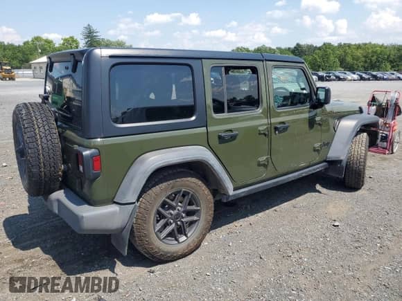 2024 Jeep Wrangler Sport with VIN 1C4PJXKN9RW169375, listed as a Copart auction lot 63098364 with 16,615 mi miles and Salvage title. Bid and sale history available at DreamBid. Image 3.