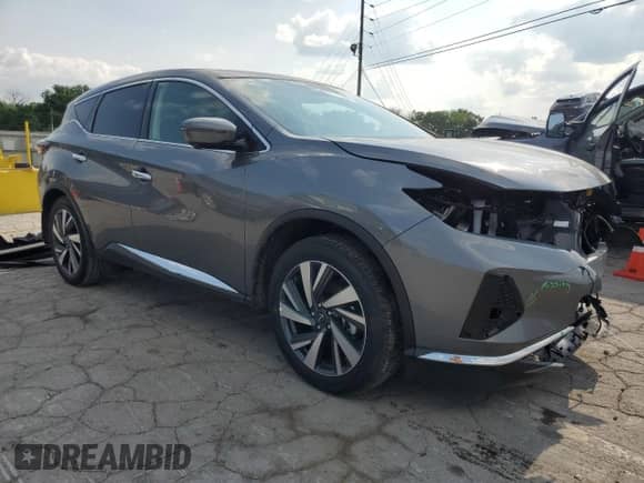 2024 Nissan Murano SL with VIN 5N1AZ2CJ7RC128723, listed as a Copart auction lot 60604335 with 1,456 mi miles and Salvage title. Bid and sale history available at DreamBid. Image 4.