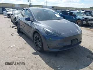 2023 Tesla Model Y Long Range with VIN 7SAYGDEE8PA163534, listed as a IAAI auction lot 42795393 with 45,172 mi miles and . Bid and sale history available at DreamBid. Image 1.