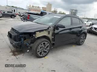 2023 Hyundai Kona N Line с VIN KM8K33A33PU997892, выставлен на аукционе Copart как лот 60588655 с пробегом 23 257 миль миль и Списание • Salvage title. История ставок и продаж доступна на DreamBid. Изображение 1.