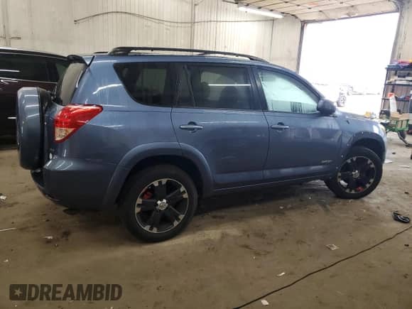 2007 Toyota RAV4 Sport with VIN JTMBD32V076041307, listed as a Copart auction lot 80359245 with 248,938 mi miles and Salvage title. Bid and sale history available at DreamBid. Image 3.