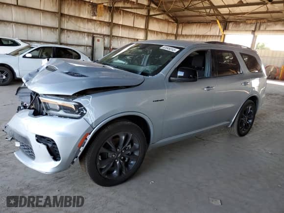 2025 Dodge Durango R/T Plus with VIN 1C4SDJCT7SC506015, listed as a Copart auction lot 82049245 with Not provided miles and Salvage title. Bid and sale history available at DreamBid. Image 1.