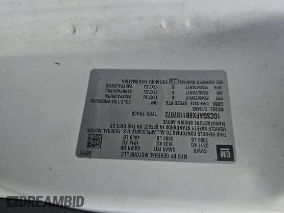 2011 Chevrolet Express Cargo с VIN 1GCSGAFX8B1187872, выставлен на аукционе IAAI как лот 43610341 с пробегом 79 743 миль миль и . История ставок и продаж доступна на DreamBid. Изображение 13.