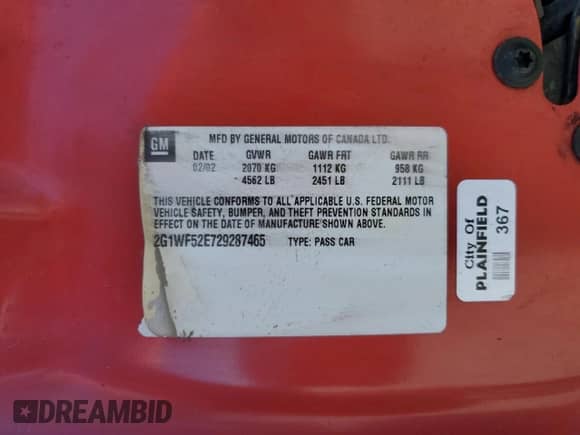 2002 Chevrolet Impala с VIN 2G1WF52E729287465, выставлен на аукционе Copart как лот 71395515 с пробегом 70 845 миль миль и Списание • Salvage title. История ставок и продаж доступна на DreamBid. Изображение 13.