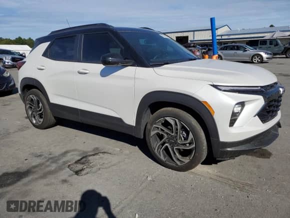 2024 Chevrolet TrailBlazer RS with VIN KL79MTSL6RB052493, listed as a Copart auction lot 80458265 with 21,373 mi miles and Salvage title. Bid and sale history available at DreamBid. Image 4.