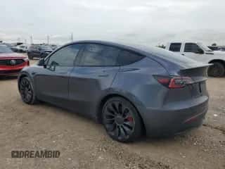 2022 Tesla Model Y Performance with VIN 7SAYGDEF0NF554542, listed as a Copart auction lot 64742054 with 38,645 mi miles and Salvage title. Bid and sale history available at DreamBid. Image 2.