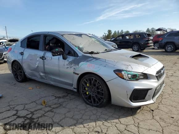 2019 Subaru WRX STI Limited with VIN JF1VA2V66K9802066, listed as a Copart auction lot 82189334 with 46,799 mi miles and Salvage title. Bid and sale history available at DreamBid. Image 4.