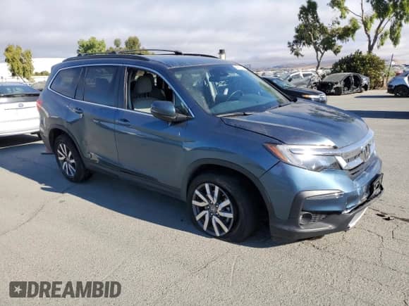 2019 Honda Pilot EX with VIN 5FNYF6H3XKB087509, listed as a Copart auction lot 64891335 with 53,021 mi miles and Salvage title. Bid and sale history available at DreamBid. Image 4.