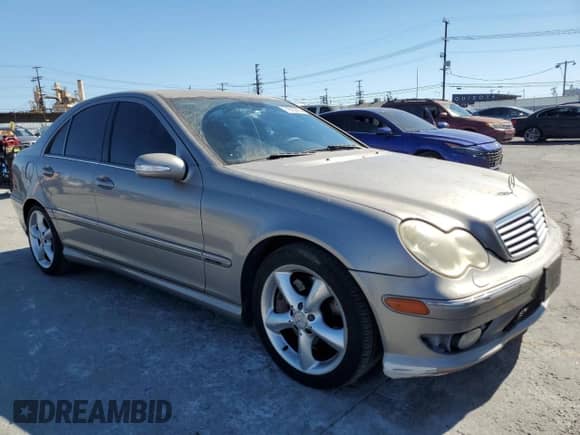 2006 Mercedes-Benz C 230 Sport with VIN WDBRF52H56F741688, listed as a Copart auction lot 71673215 with 126,999 mi miles and Salvage title. Bid and sale history available at DreamBid. Image 4.