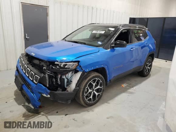 2025 Jeep Compass Limited with VIN 3C4NJDCN5ST511985, listed as a Copart auction lot 89178105 with 9,860 mi miles and Clean title. Bid and sale history available at DreamBid. Image 1.