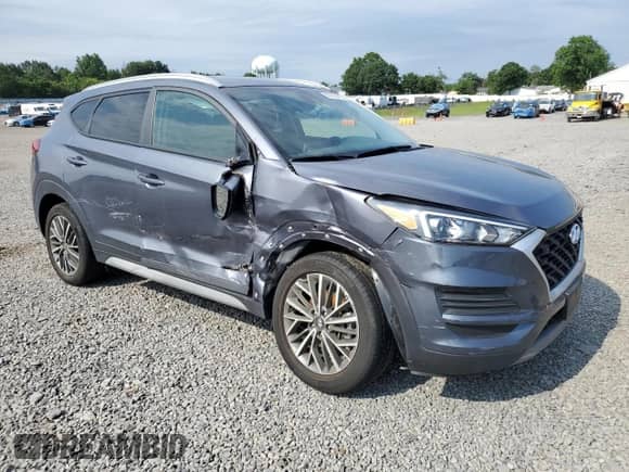 2021 Hyundai Tucson SEL with VIN KM8J3CALXMU403905, listed as a Copart auction lot 62293445 with 26,814 mi miles and Salvage title. Bid and sale history available at DreamBid. Image 4.