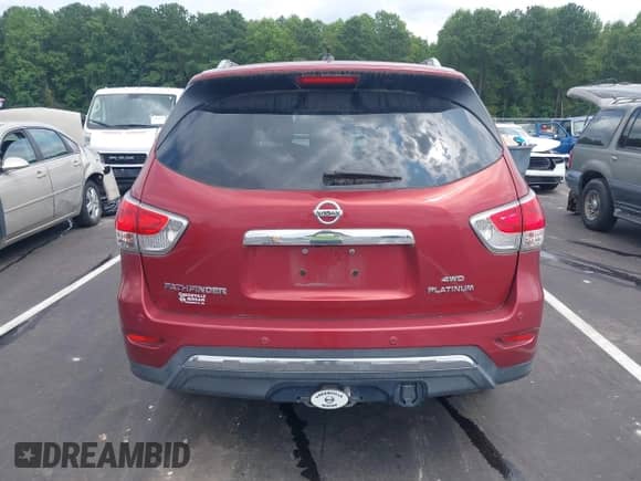 2014 Nissan Pathfinder SL with VIN 5N1AR2MM1EC647902, listed as a IAAI auction lot 42991948 with 130,712 mi miles and . Bid and sale history available at DreamBid. Image 16.