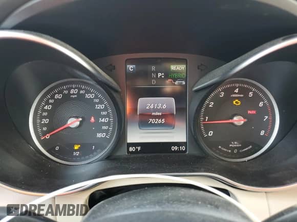 2016 Mercedes-Benz C 350e with VIN 55SWF4HB5GU165039, listed as a Copart auction lot 65015765 with 70,265 mi miles and Clean title. Bid and sale history available at DreamBid. Image 9.