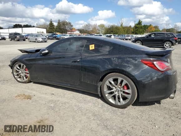 2014 Hyundai Genesis Coupe R-Spec with VIN KMHHU6KJ2EU118983, listed as a Copart auction lot 78658354 with Not provided miles and Salvage title. Bid and sale history available at DreamBid. Image 2.