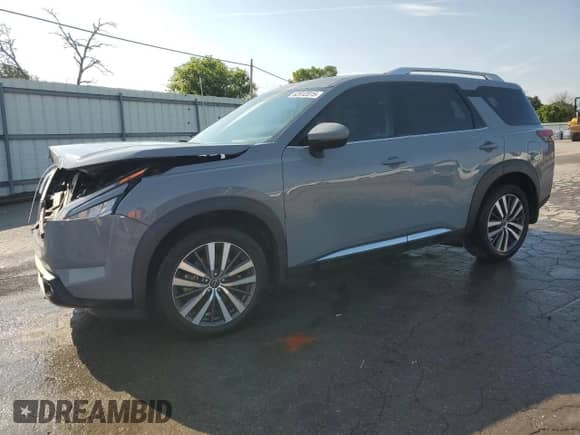 2022 Nissan Pathfinder Platinum with VIN 5N1DR3DJ1NC268794, listed as a Copart auction lot 62912015 with 108,225 mi miles and Salvage title. Bid and sale history available at DreamBid. Image 1.