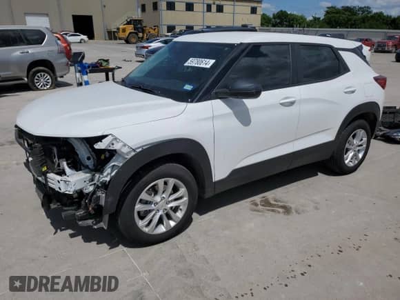 2022 Chevrolet TrailBlazer LS with VIN KL79MMS25NB074332, listed as a Copart auction lot 59780614 with 16,759 mi miles and Clean title. Bid and sale history available at DreamBid. Image 1.