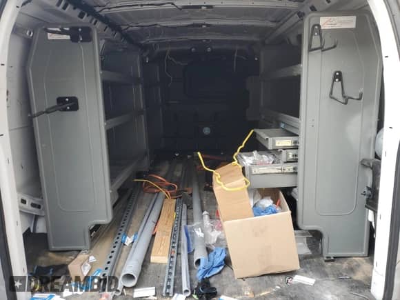 2023 Chevrolet Express Cargo с VIN 1GCWGAFP9P1212867, выставлен на аукционе Copart как лот 59791485 с пробегом 36 221 миль миль и Списание • Salvage title. История ставок и продаж доступна на DreamBid. Изображение 10.