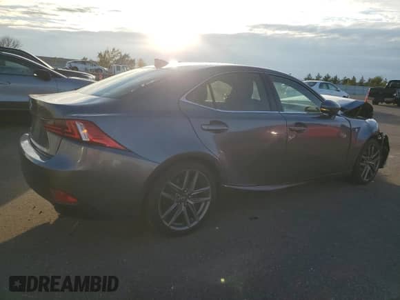 2015 Lexus IS 250 with VIN JTHCF1D22F5016952, listed as a Copart auction lot 82769005 with 150,382 mi miles and Salvage title. Bid and sale history available at DreamBid. Image 3.