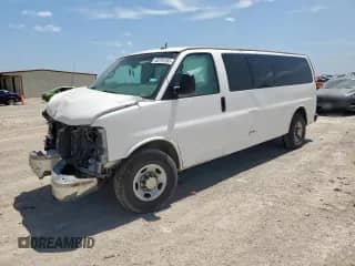 2013 Chevrolet Express Passenger LT с VIN 1GAZG1FG3D1159598, выставлен на аукционе Copart как лот 65791265 с пробегом 436 846 миль миль и Списание • Salvage title. История ставок и продаж доступна на DreamBid. Изображение 1.