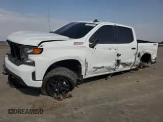 2020 Chevrolet Silverado 1500 Custom Trail Boss with VIN 1GCPYCEF7LZ144487, listed as a Copart auction lot 71304635 with 79,882 mi miles and Salvage title. Bid and sale history available at DreamBid. Image 1.