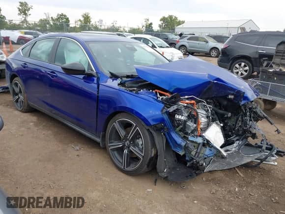 2024 Honda Accord Sport with VIN 1HGCY2F55RA070235, listed as a IAAI auction lot 43158254 with 9,606 mi miles and . Bid and sale history available at DreamBid. Image 1.